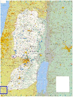 mapa de Cisjordania