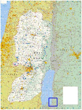 mapa de Cisjordania