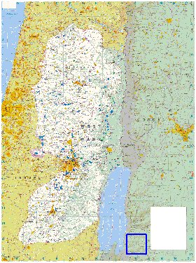 mapa de Cisjordania