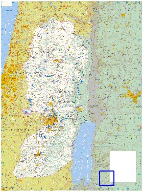 mapa de Cisjordania