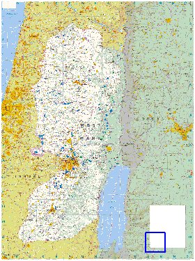 mapa de Cisjordania