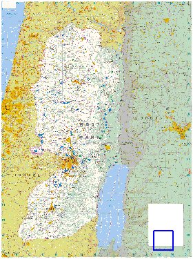 mapa de Cisjordania