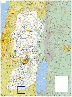 mapa de Cisjordania