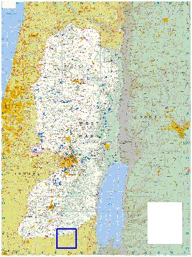 mapa de Cisjordania