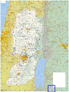 mapa de Cisjordania