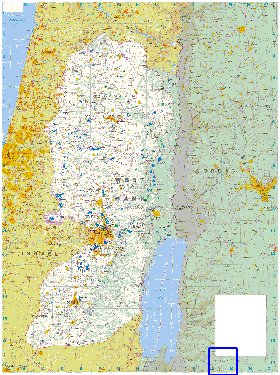 mapa de Cisjordania