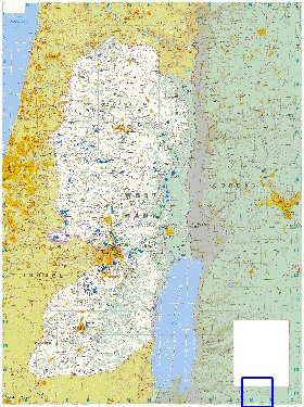 mapa de Cisjordania