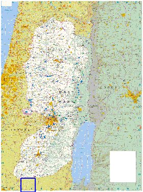 mapa de Cisjordania