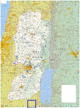 mapa de Cisjordania