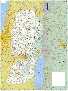 mapa de Cisjordania