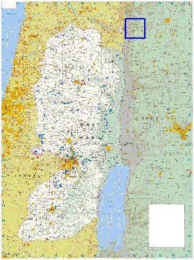 mapa de Cisjordania