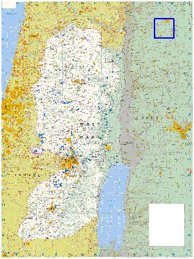 mapa de Cisjordania