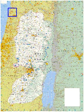 mapa de Cisjordania