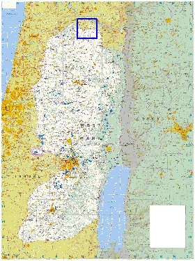 mapa de Cisjordania