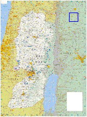 mapa de Cisjordania