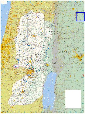 mapa de Cisjordania