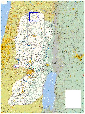 mapa de Cisjordania