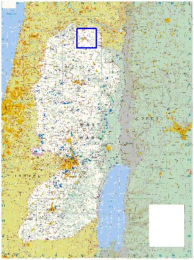 mapa de Cisjordania