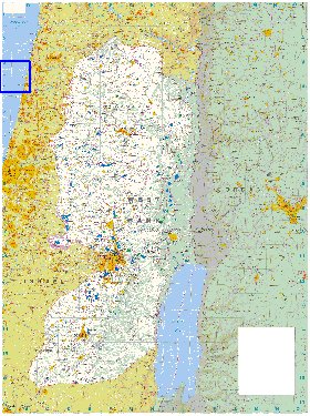 mapa de Cisjordania