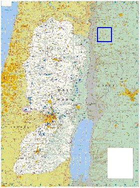 mapa de Cisjordania