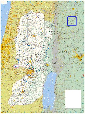 mapa de Cisjordania