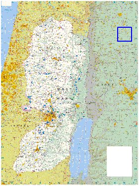 mapa de Cisjordania