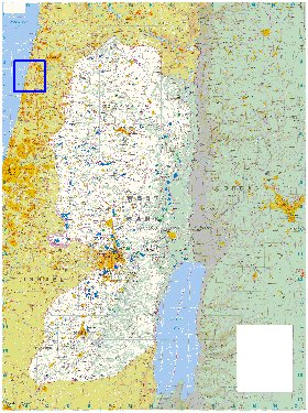 mapa de Cisjordania