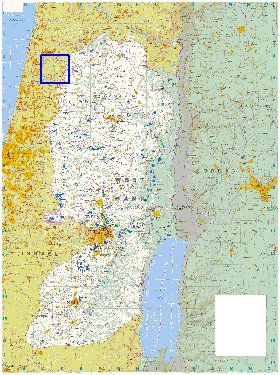 mapa de Cisjordania