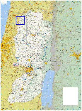 mapa de Cisjordania