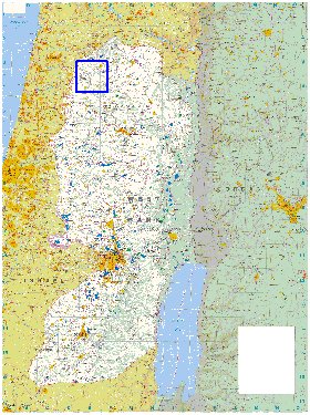 mapa de Cisjordania