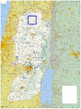 mapa de Cisjordania