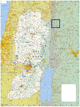 mapa de Cisjordania