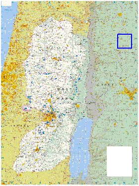 mapa de Cisjordania