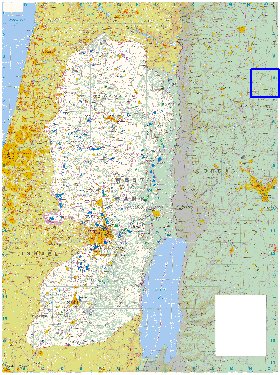 mapa de Cisjordania