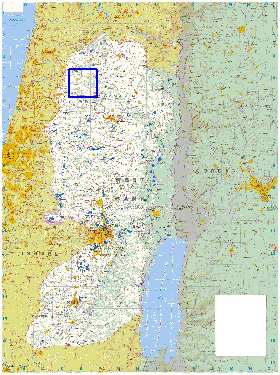 mapa de Cisjordania