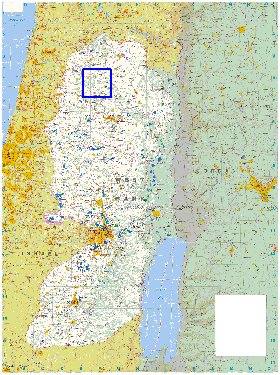 mapa de Cisjordania