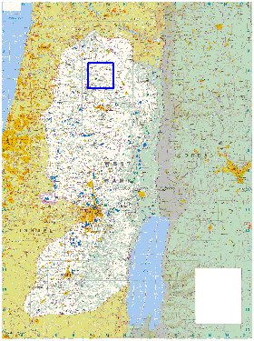 mapa de Cisjordania