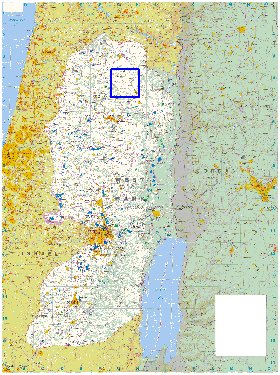 mapa de Cisjordania