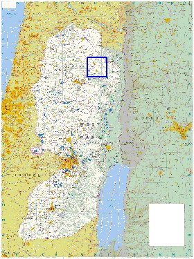 mapa de Cisjordania