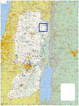 mapa de Cisjordania