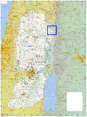 mapa de Cisjordania