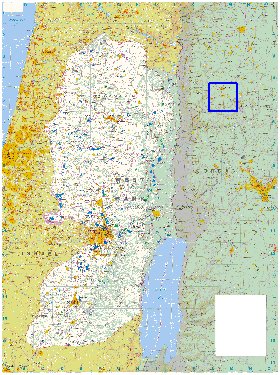 mapa de Cisjordania