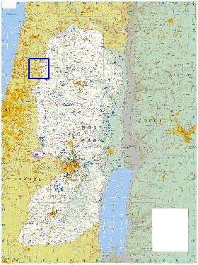 mapa de Cisjordania