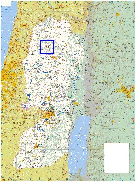 mapa de Cisjordania