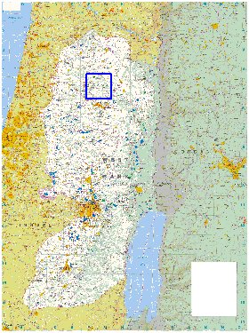 mapa de Cisjordania