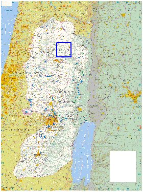 mapa de Cisjordania