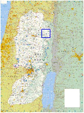 mapa de Cisjordania