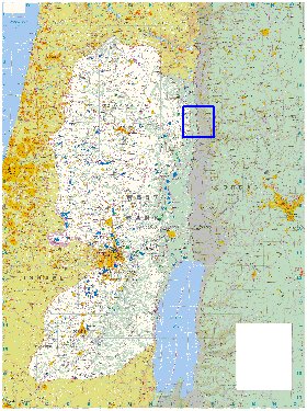 mapa de Cisjordania