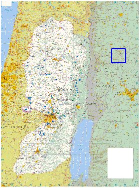 mapa de Cisjordania