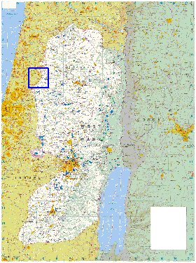 mapa de Cisjordania